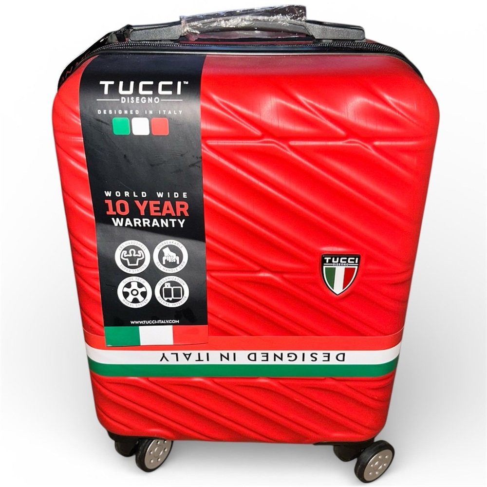 Tucci Red Hardshell  Carry- on Suitcase 17”
